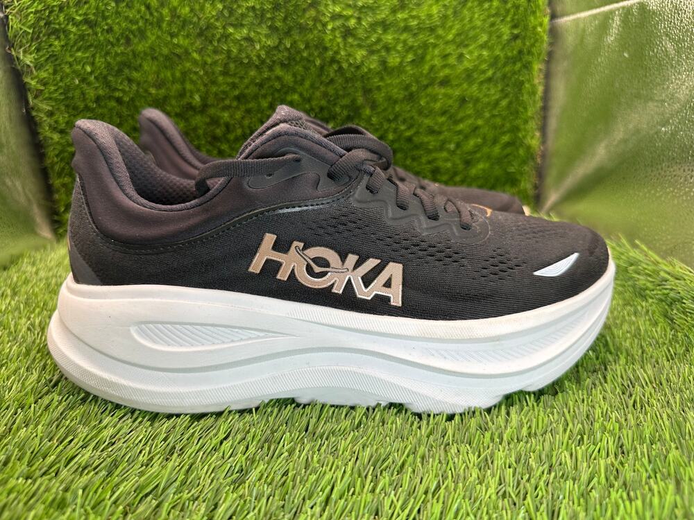 Hoka One One Bondi 9 1162012-BRGL Athletic Sneaker Womens 9B Black Mesh Training